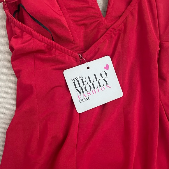 Hello Molly Red Cocktail Dress - Picture 3 of 3